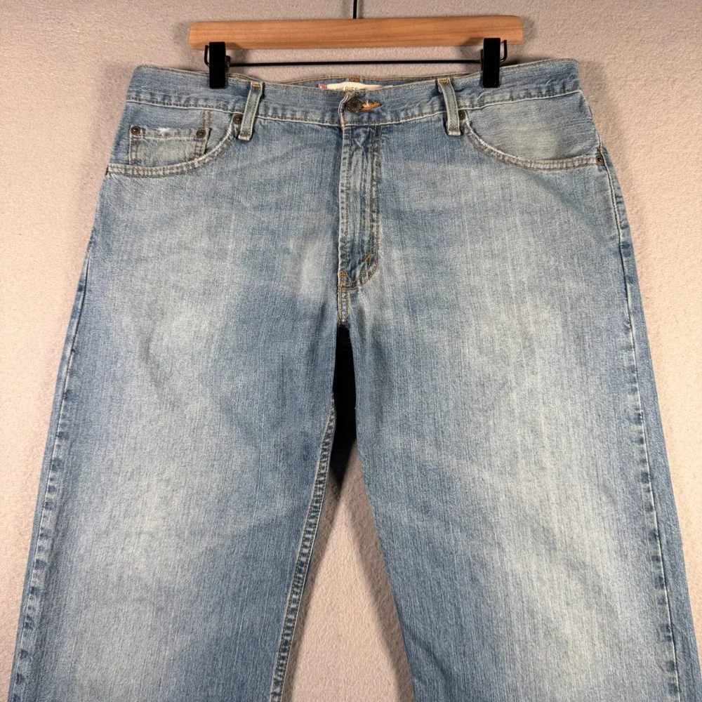 Levis 529 Low Rise Straight Jeans Mens 36x31 Light Wash Blue Denim 100% Cotton